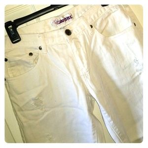 Distressed White cropped